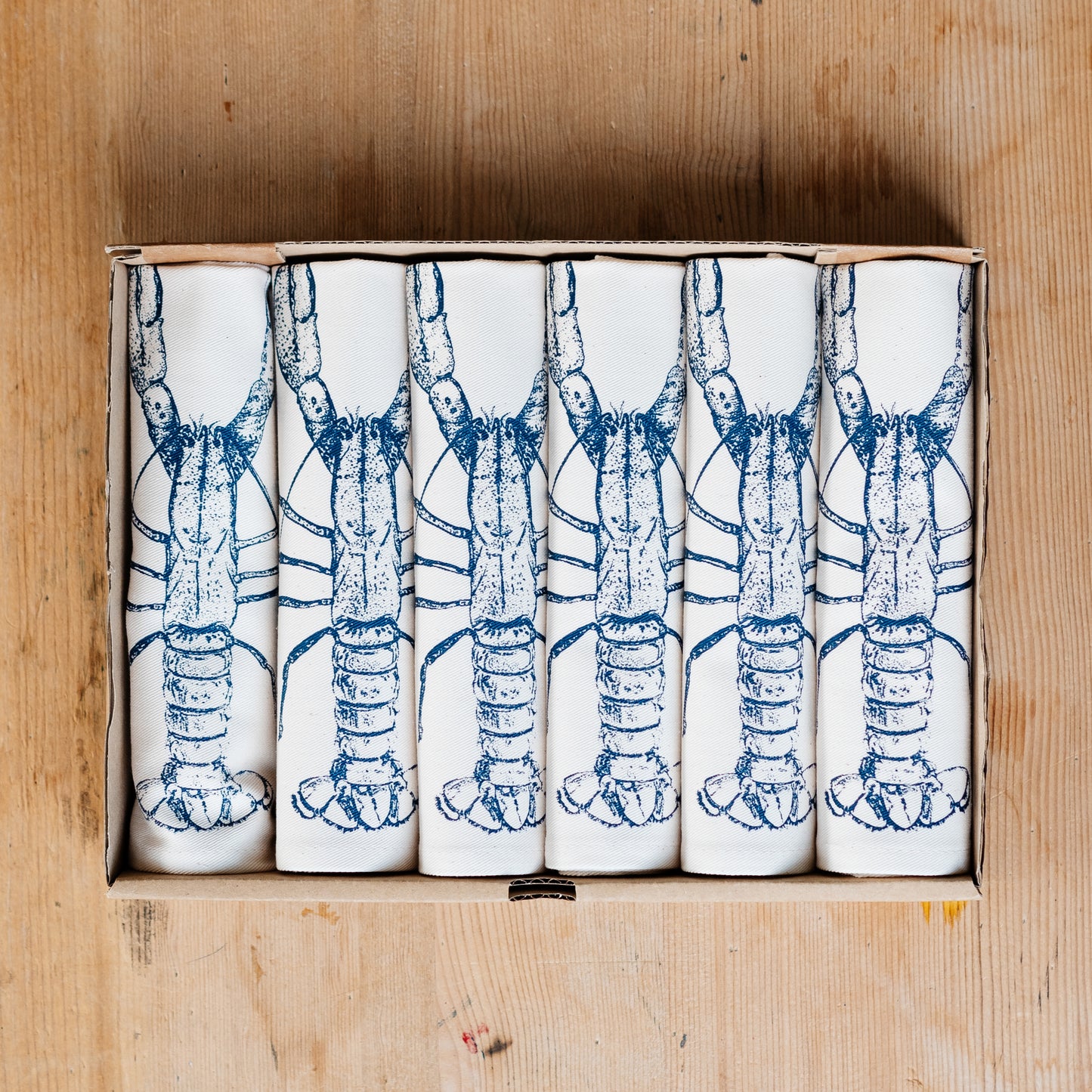 Blue Lobster Napkin Gift Set