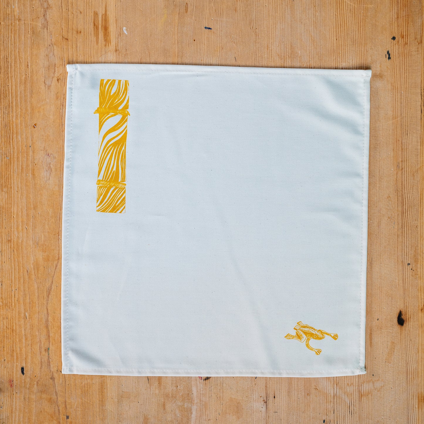 Christmas Cracker napkin set by Lottie Day – six cotton napkins with festive prints and hidden surprise designs