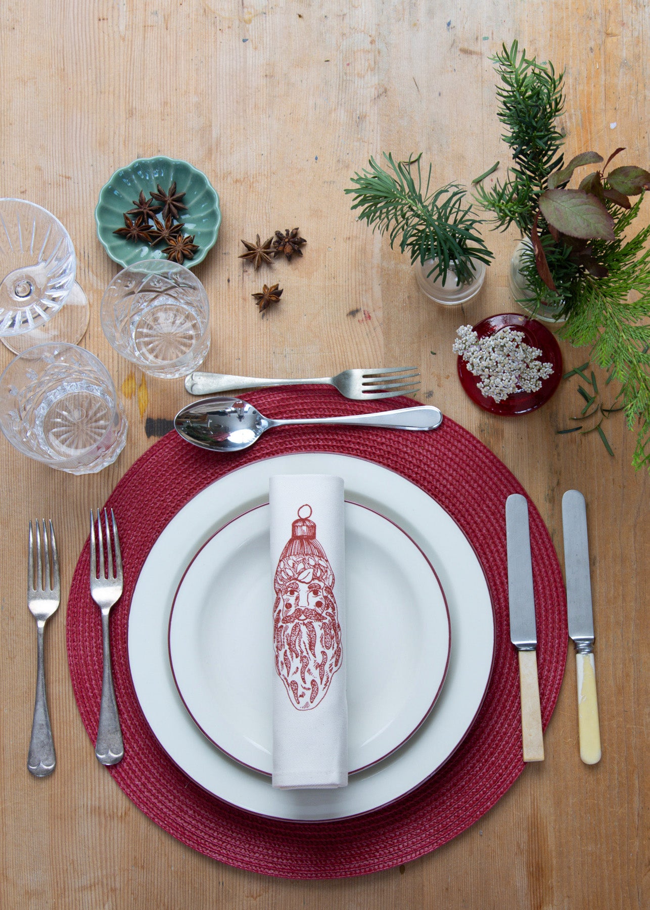 Father Christmas Napkin Gift Set